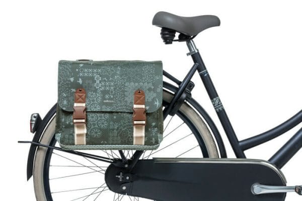 Basil Bohème – dubbele fietstas – 35 liter – groen Fietszakken en Manden
