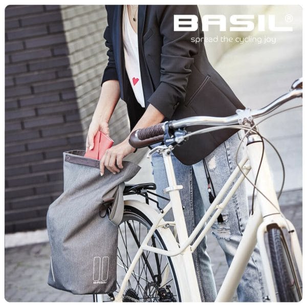 Basil City – fietsshopper – 14-16 liter – grijs Fietszakken en Manden